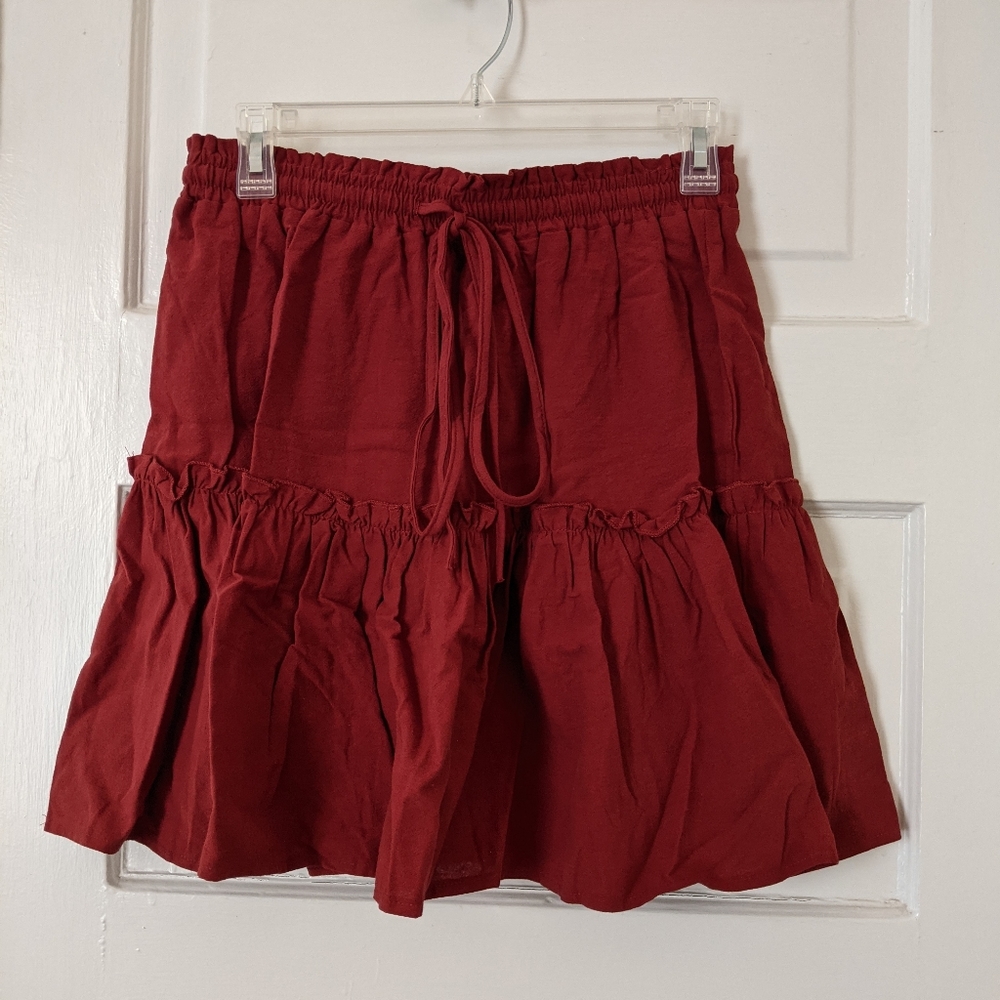 Mini ruffle skirt